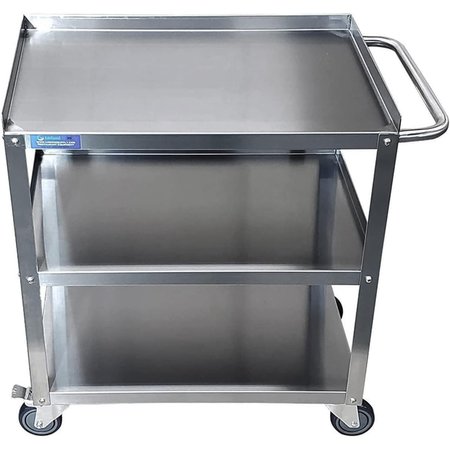 AMGOOD Stainless Steel Utility Cart, 3 Shelves AMG-CART-2133-KD-418